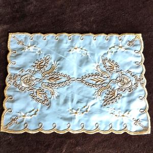 Embroidered tea tray cover